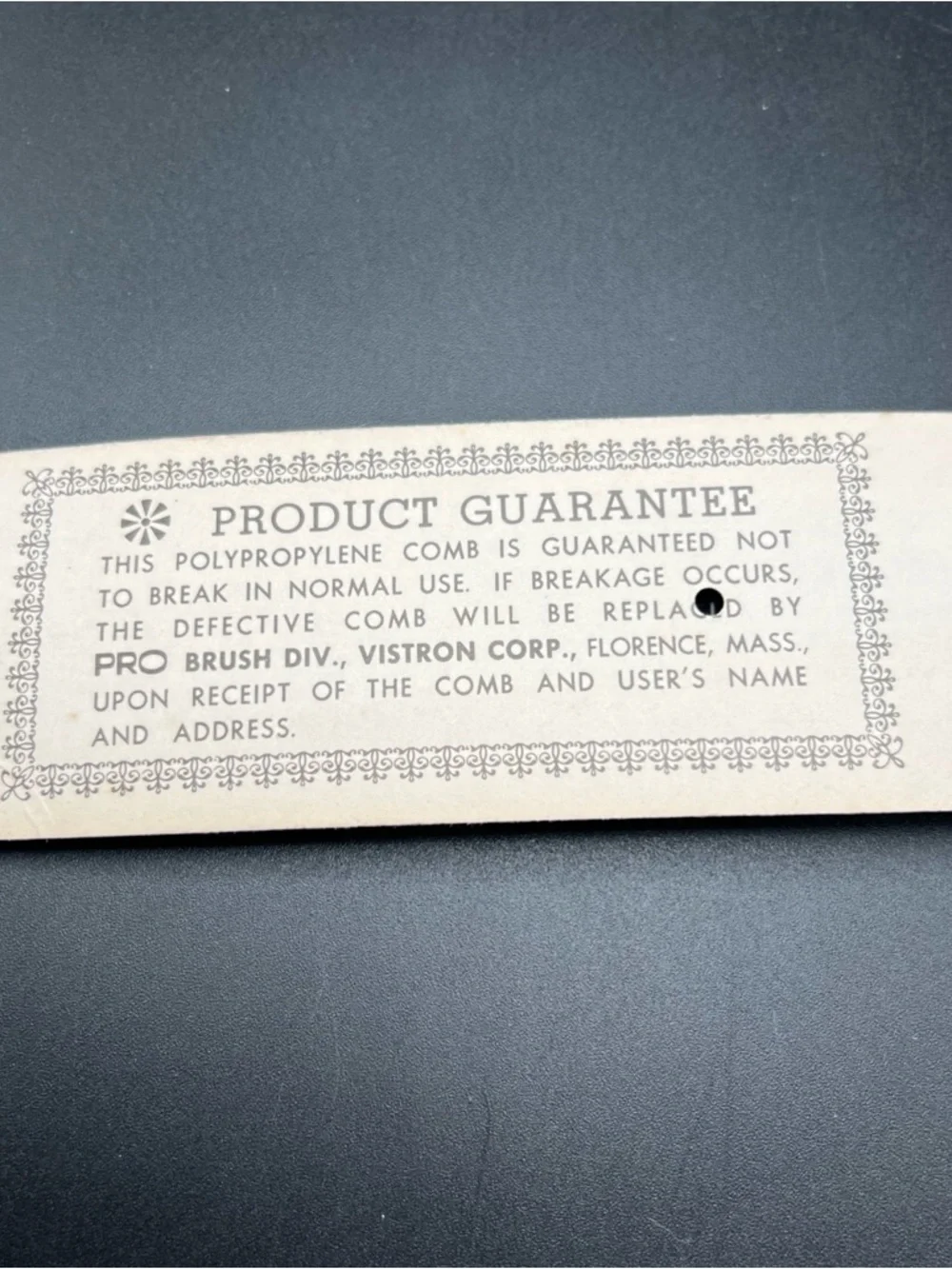 NOS Vintage Sealed Pro 1134 Unbreakable Comb 1960's 1970's